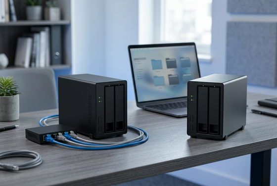 NAS fürs kleine Büro: DS225+ und TS-264-8G bei Netzwerk und Erweiterung vergleichen