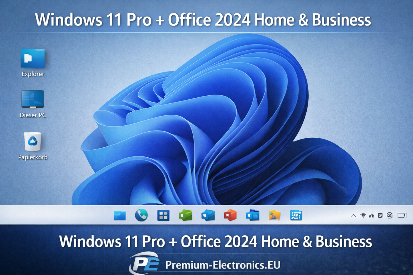 Windows 11 Pro + Office 2024 Home & Business Features Übersicht – Bundle PE Premium-Electronics.EU Details
