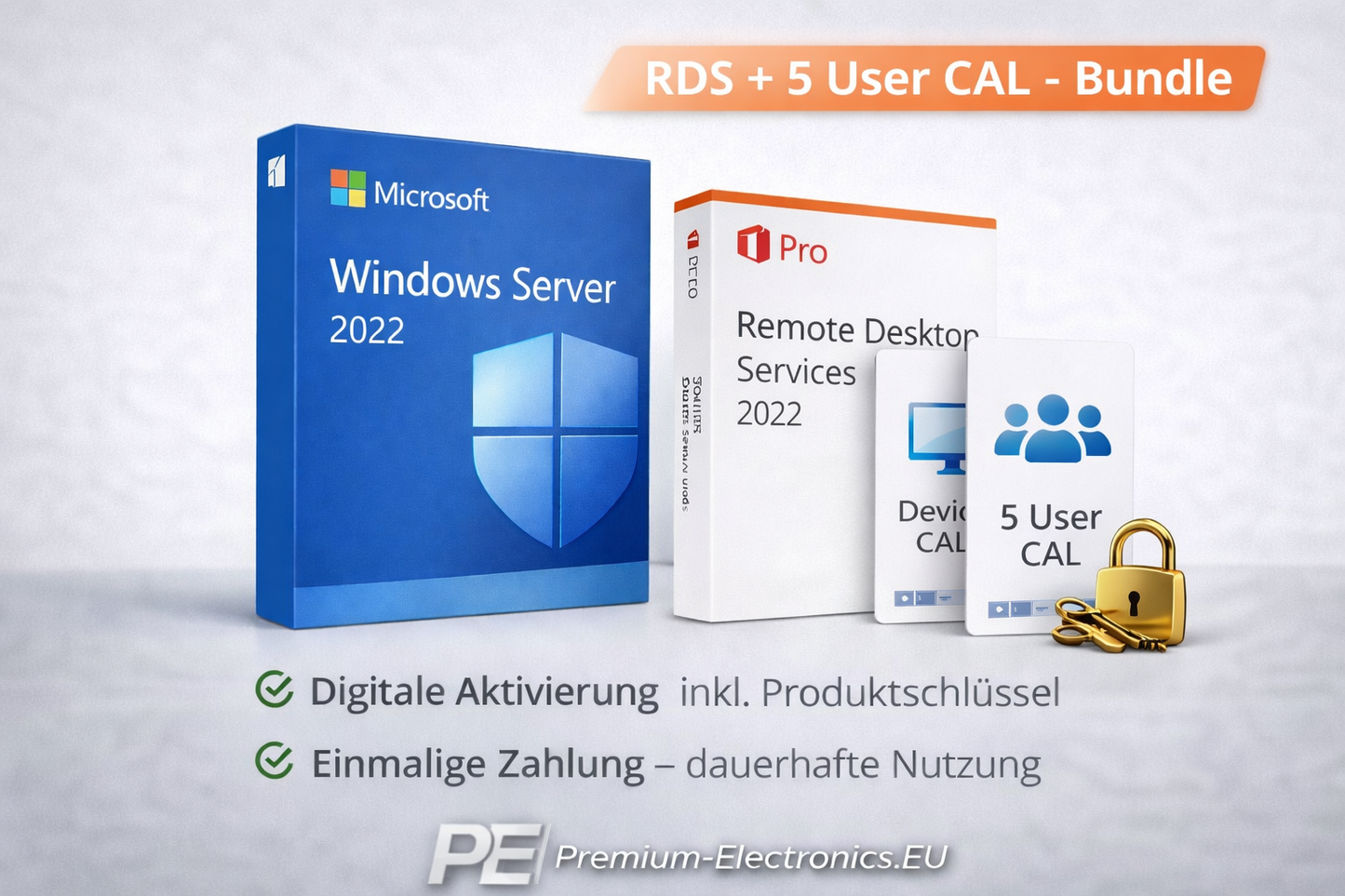 Windows Server 2022 + 5 Device CAL Features Übersicht – Bundle PE Premium-Electronics.EU Details
