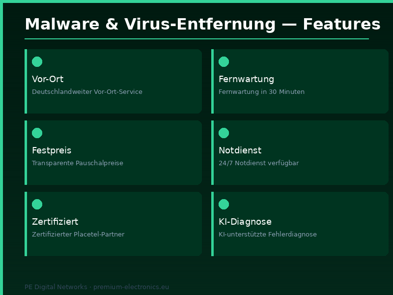 Malware & Virus-Entfernung – Remote Service (Digitale Dienstleistung) - Features