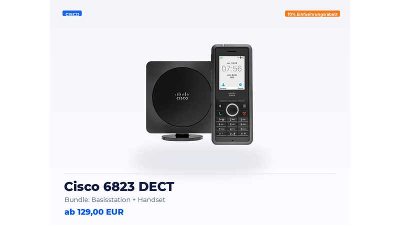 Базовая станция Cisco 6823 DECT с трубкой (односотовая система)