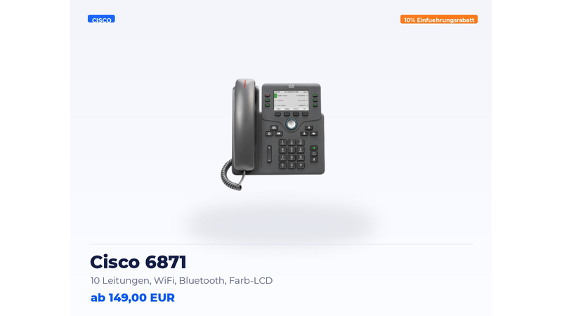 Cisco 6871 IP Telefon WiFi Bluetooth satın al veya kirala
