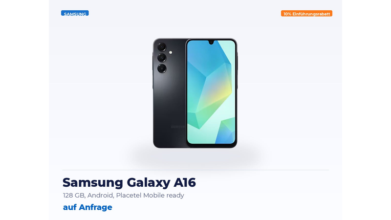 Samsung Galaxy A16 – 128 GB | Placetel Mobile SIM dahil
