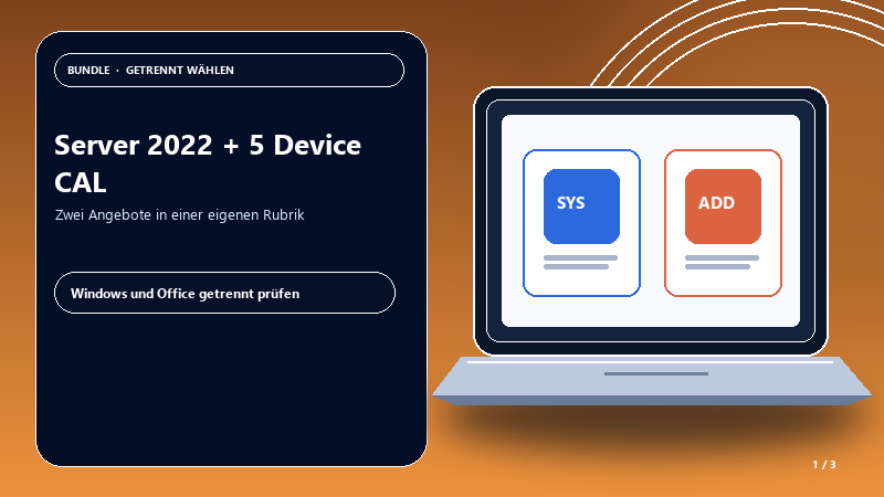 Server 2022 + 5 Device CAL — Produktübersicht