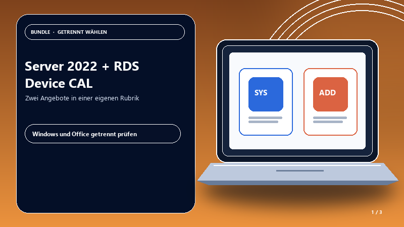 Server 2022 + RDS Device CAL — Produktübersicht