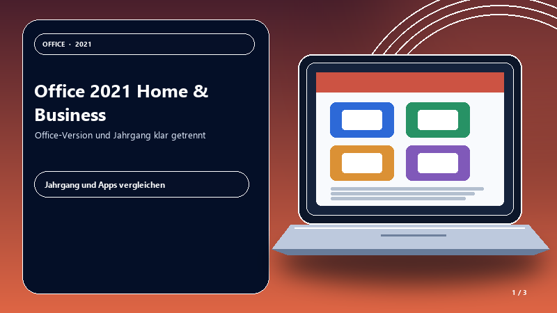 Office 2021 Home & Business — Produktübersicht