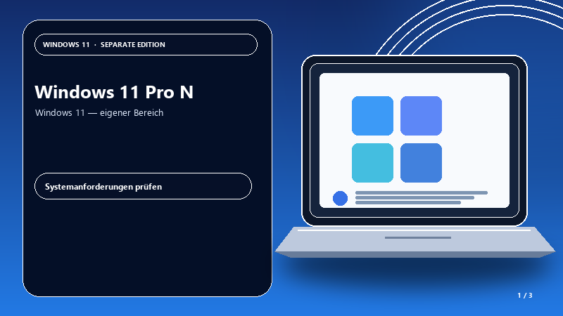 Windows 11 Pro N — Produktübersicht