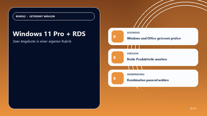 Windows 11 Pro + RDS — Auswahlhilfe