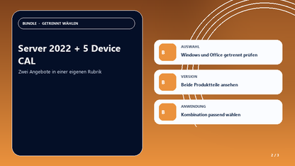 Server 2022 + 5 Device CAL — Auswahlhilfe