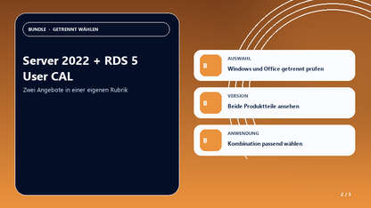 Server 2022 + RDS 5 User CAL — Auswahlhilfe