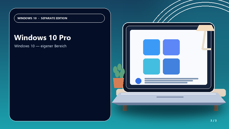 Windows 10 Pro — Anwendungsszene