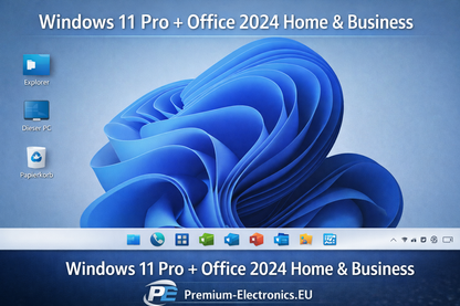 Windows 11 Pro + Office 2024 Home & Business Features Übersicht – Bundle PE Premium-Electronics.EU Details