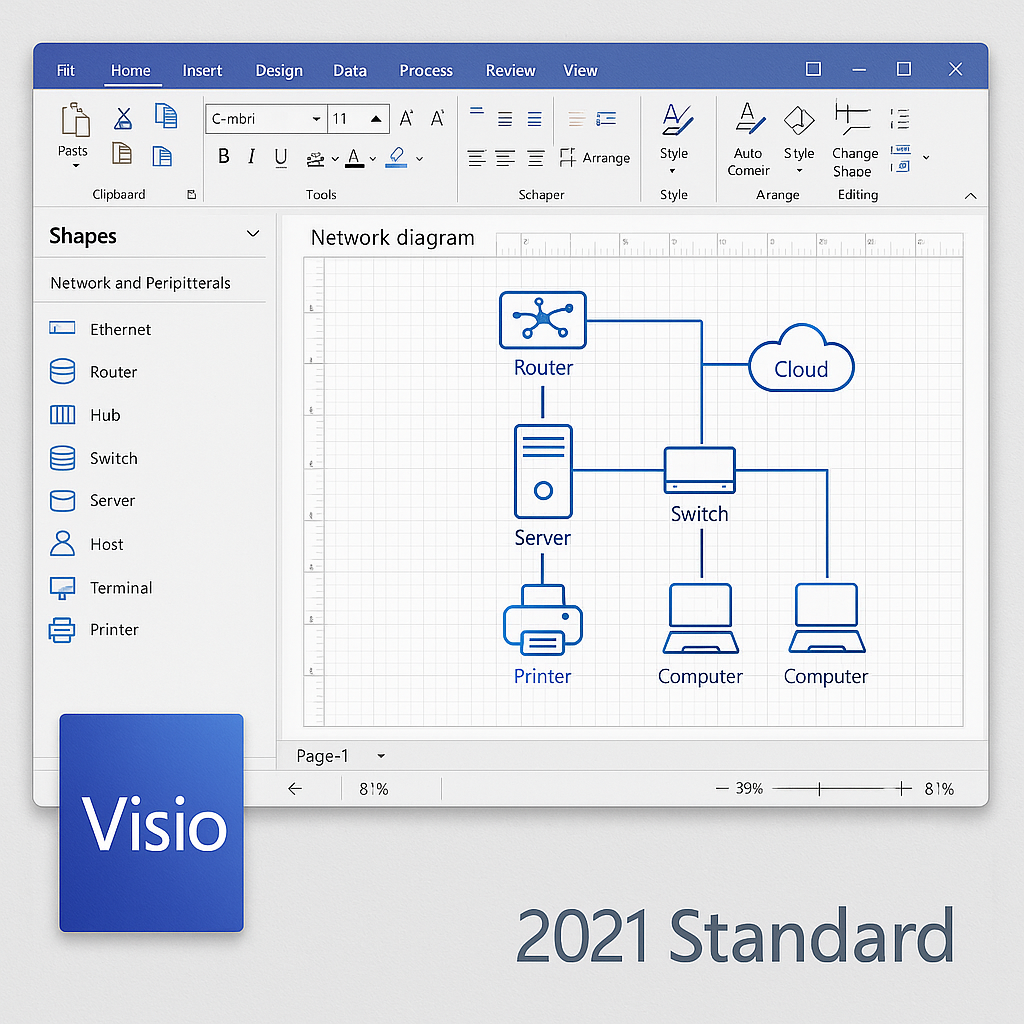 Microsoft Visio 2021 Professional Features Übersicht – Datenanalyse-Software PE Premium-Electronics.eu Details