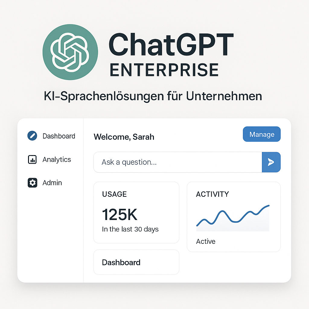 ChatGPT Plus / ChatGPT Team Benutzeroberfläche – KI-Software Dashboard Screenshot