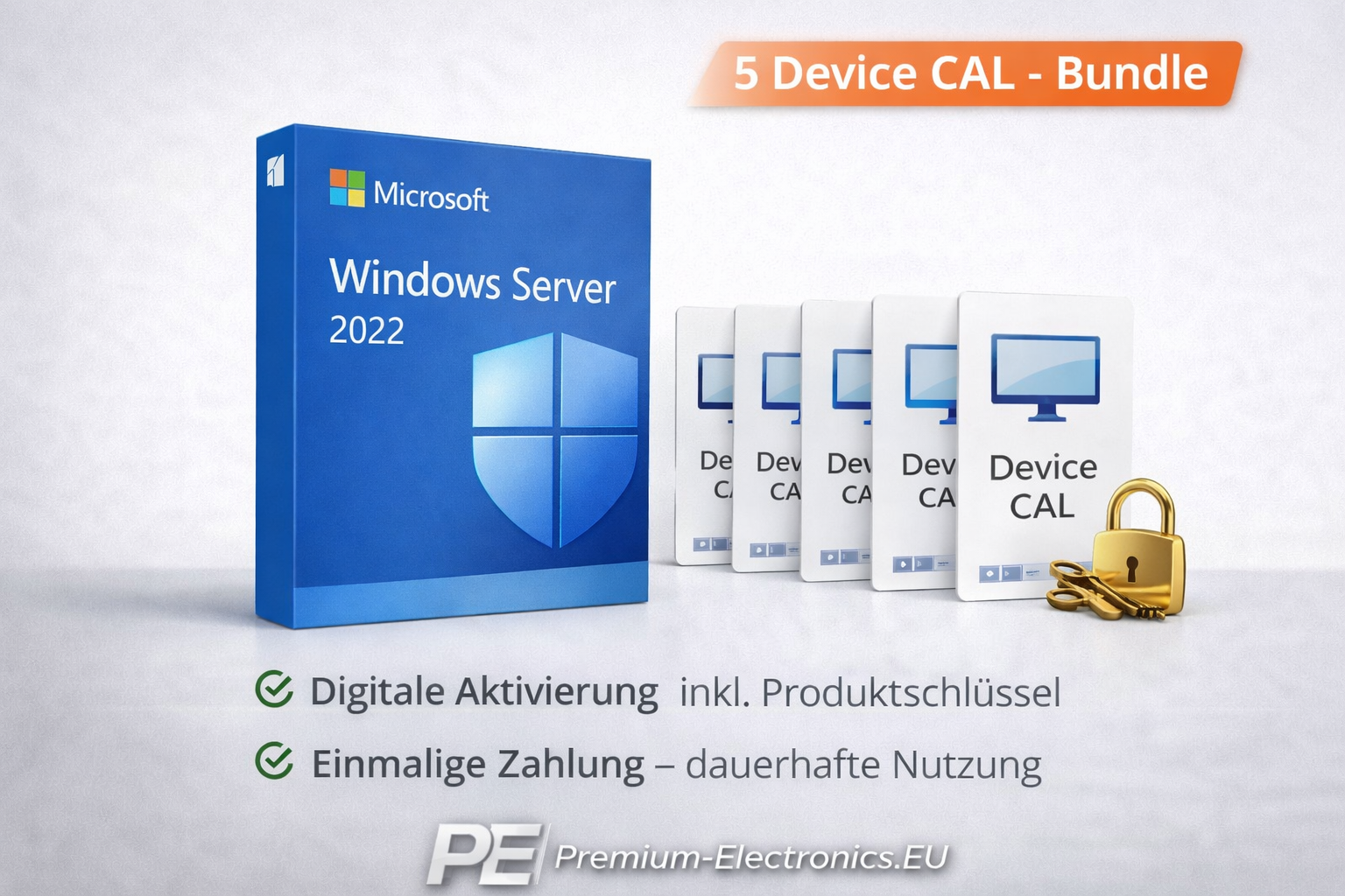Windows Server 2022 + 5 User CAL Features Übersicht – Bundle PE Premium-Electronics.EU Details