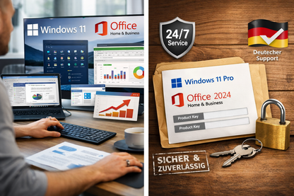 Windows 11 Pro + Office 2024 Professional Plus Benutzeroberfläche – Bundle Dashboard Screenshot