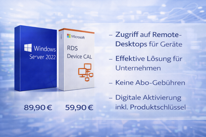 Windows Server 2022 + RDS Device CAL Features Übersicht – Bundle PE Premium-Electronics.EU Details