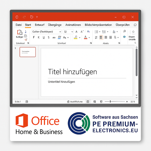 Microsoft Office 2024 Home & Business Benutzeroberfläche – Office Suite Dashboard Screenshot