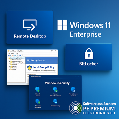 Windows 11 Enterprise Benutzeroberfläche – Betriebssystem Dashboard Screenshot