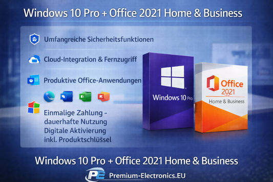 Windows 10 Pro + Office 2021 Home & Business Benutzeroberfläche – Bundle Dashboard Screenshot