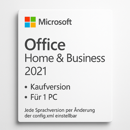 Microsoft Office 2021 Home & Business Benutzeroberfläche – Office Suite Dashboard Screenshot