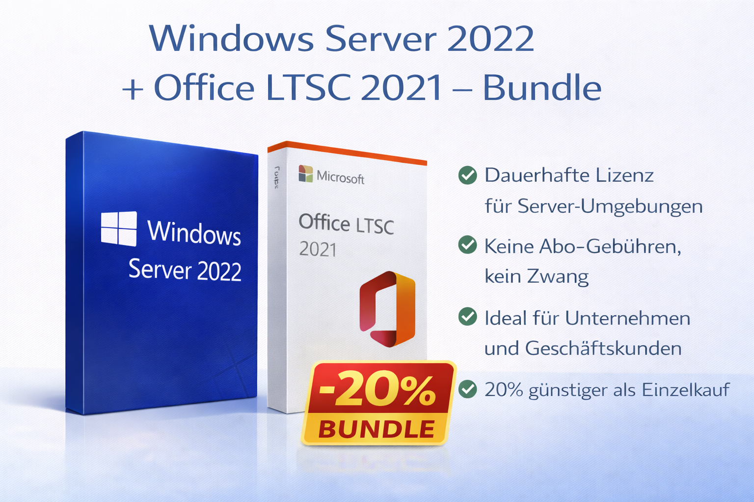 Windows Server 2022 + Office 2021 professional plus Features Übersicht – Bundle PE Premium-Electronics.EU Details