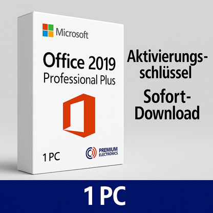 Microsoft Office 2019 Professional Plus Benutzeroberfläche – Office Suite Dashboard Screenshot
