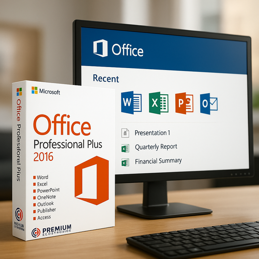 Microsoft Office 2016 Professional Plus Benutzeroberfläche – Office Suite Dashboard Screenshot