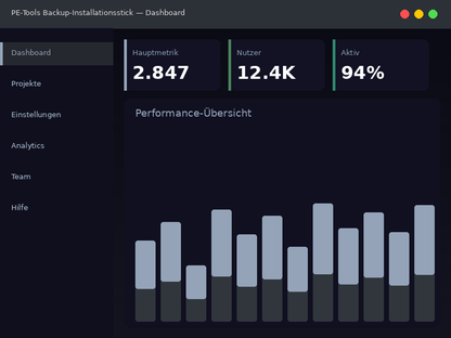 PE-Tools Backup-Installationsstick – 32/64 GB - Interface