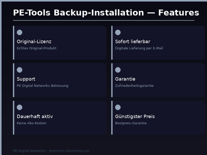 PE-Tools Backup-Installationsstick – 32/64 GB - Features