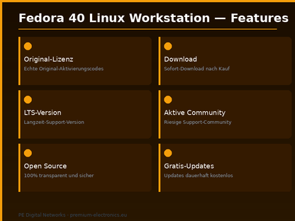Fedora 40 Linux Workstation – Installationsabbild (Digitale Aktivierungsdienstleistung) - Features