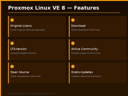 Proxmox Linux VE 8 – Installationsabbild (Digitale Aktivierungsdienstleistung) - Features