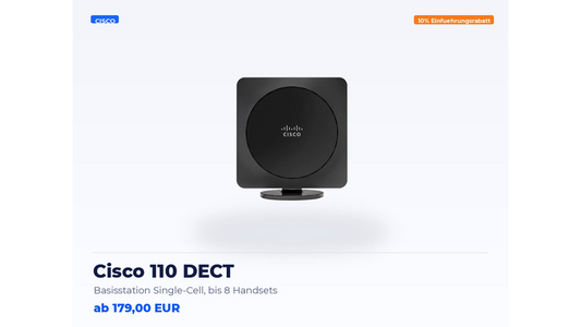 Cisco 110 DECT – Basisstation Single-Cell, bis 8 Handsets