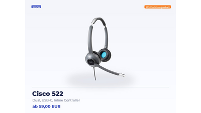 Cisco 522 USB-C Wired Headset – Dual