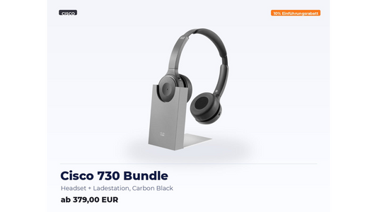 Cisco 730 Bundle – Headset + Ladestation, Carbon Black