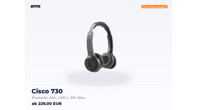 Cisco 730 Wireless Headset Carbon Black