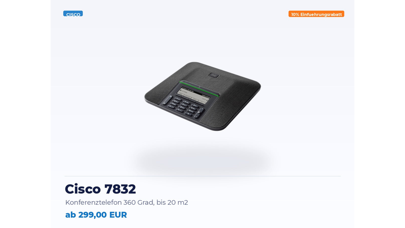 Купить конференц-телефон Cisco 7832 для помещений до 20 м²