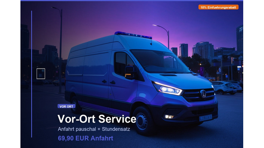 Vor-Ort Service - Anfahrt pauschal + Stundensatz