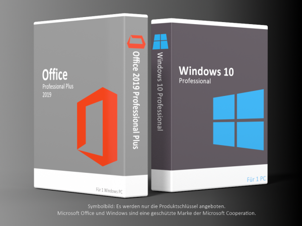 Bundle Windows 10 Pro + Office 2019 Pro Plus Email-Sofortversand